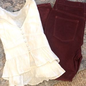 American Eagle Crop Blouse